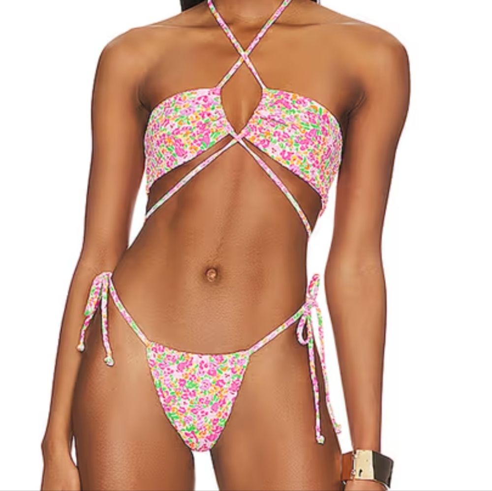 NWT For Love & Lemons Sidra Floral Pring Bikini Set